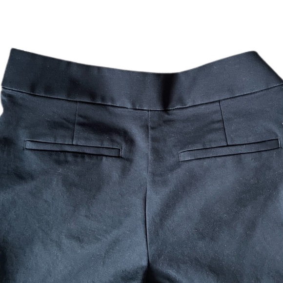 Loft crop wide leg pants, jet black size 6. Flat front with clasps, pockets VGUC - Picture 8 of 8